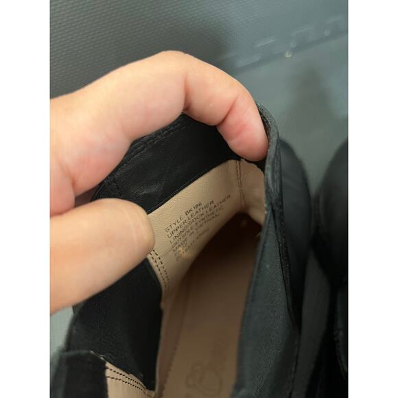 J.CREW LUG-SOLE CHELSEA BOOTS IN‎ LEATHER BLACK CHUNKY GRUNGE MOTO SIZE 10M - Picture 9 of 9